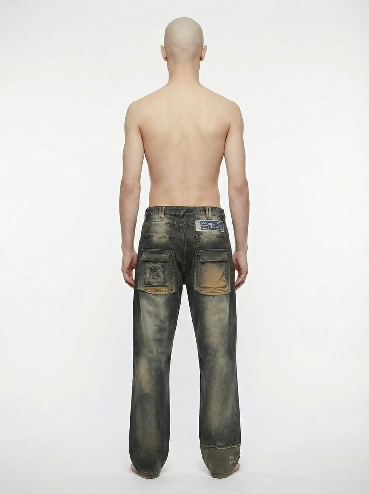Back view of 1840-1 Black Green